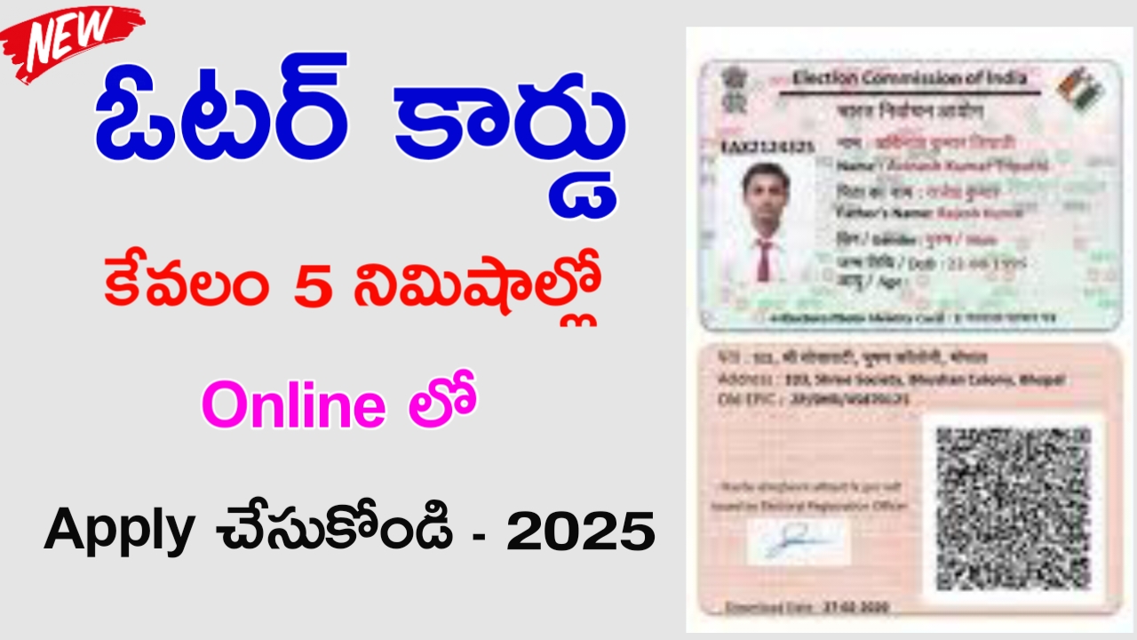 Voter Card Apply Process 2025 In Telugu
